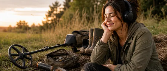 Listener enjoying an Audible story